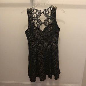 Black and gold dress